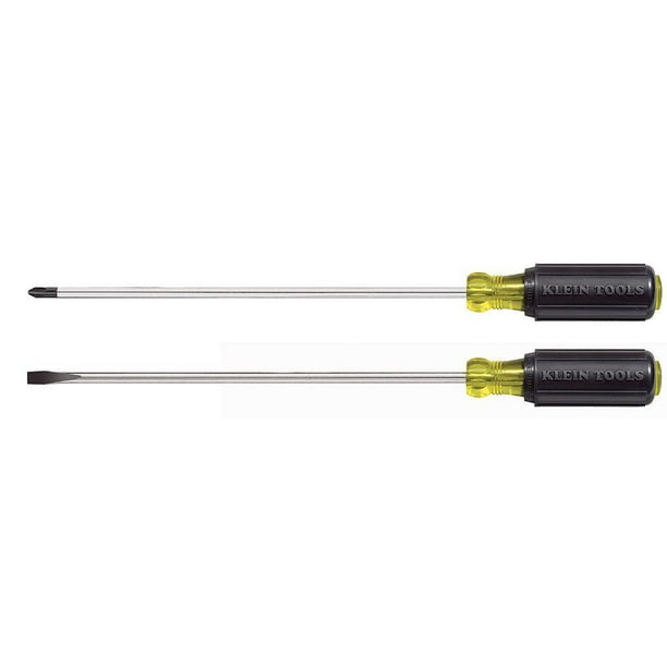 Slotted and Phillips Screwdriver Set 11 Long Blade Screwdriver with Insulation Handle Slotted and Phillips Screwdriver Set 11 Long Blade Screwdriver with Insulation Handle